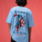 Captain America Marvel Dutch Canal Oversized Graphic Printed T-shirt